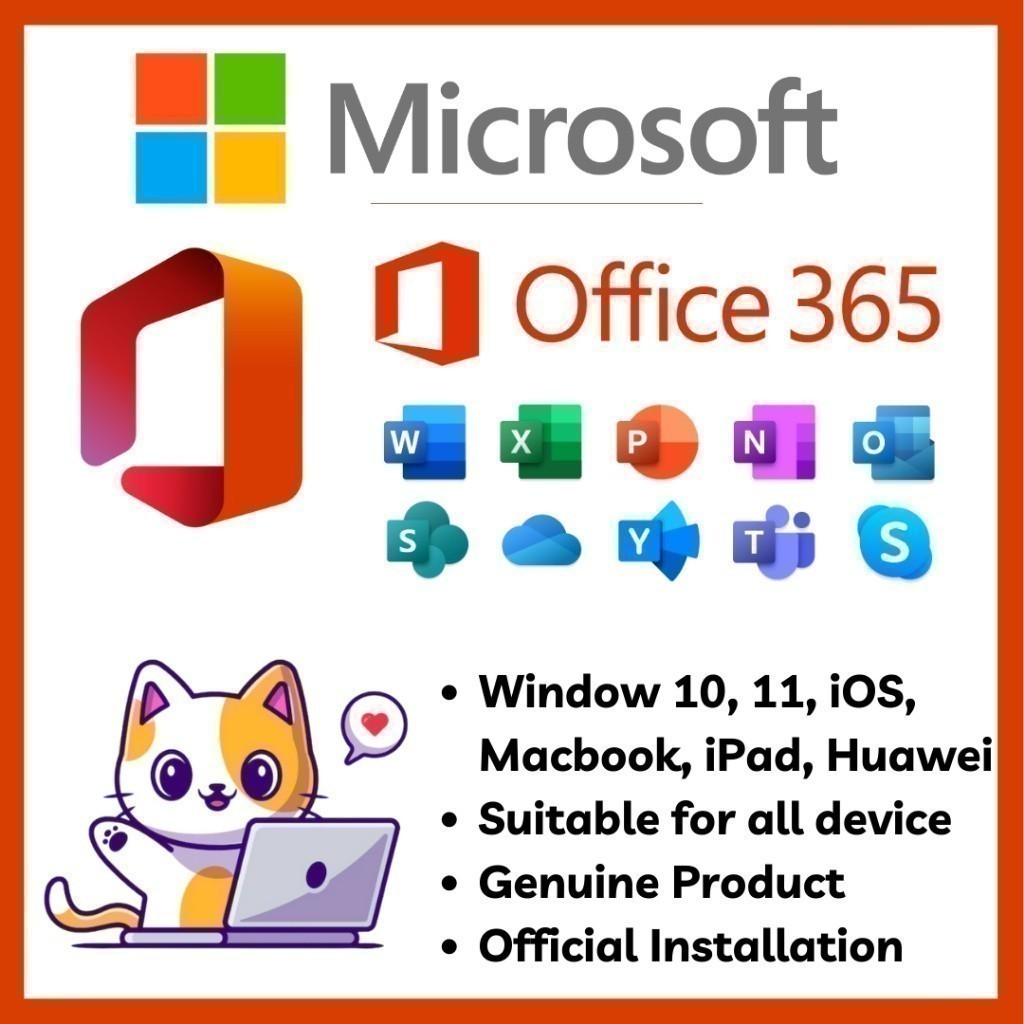 Microsoft Office 365 Window PC IOS Mac Android Tablet